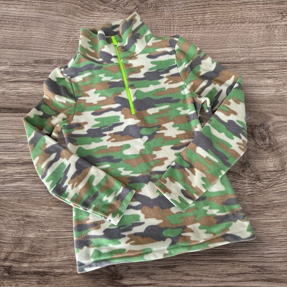 829 Dudley Stephens Kaki Pullover Camo Vello Fleece Small NWT